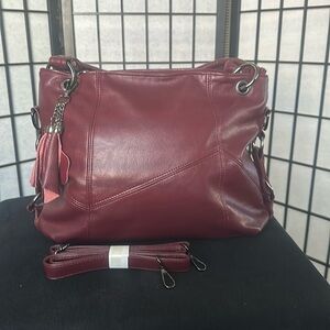 Brand New Burgundy Large Size Satchel Handbag